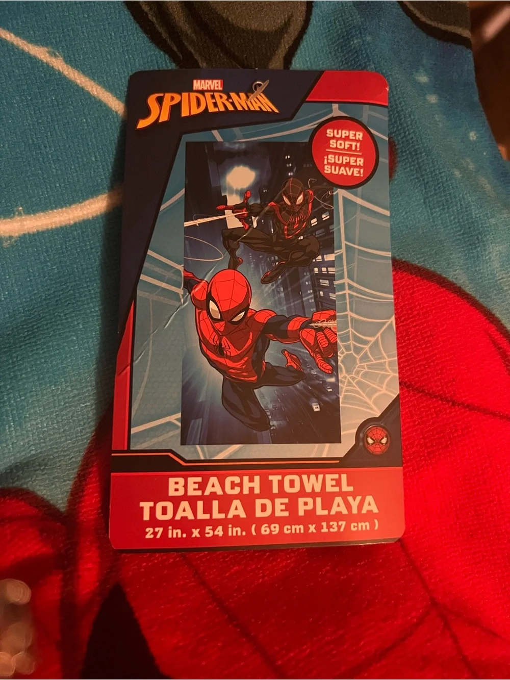 Marvel Spider-Man Red Blue Beach Towel